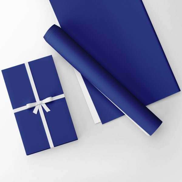 Papel de presente liso na cor Azul Royal referência 712 da Gessele Papéis.